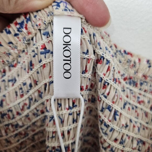 NWT Dokotoo Mauve & Floral Smocked Wide Leg Jumpsuit Size 2XL - Picture 3 of 9